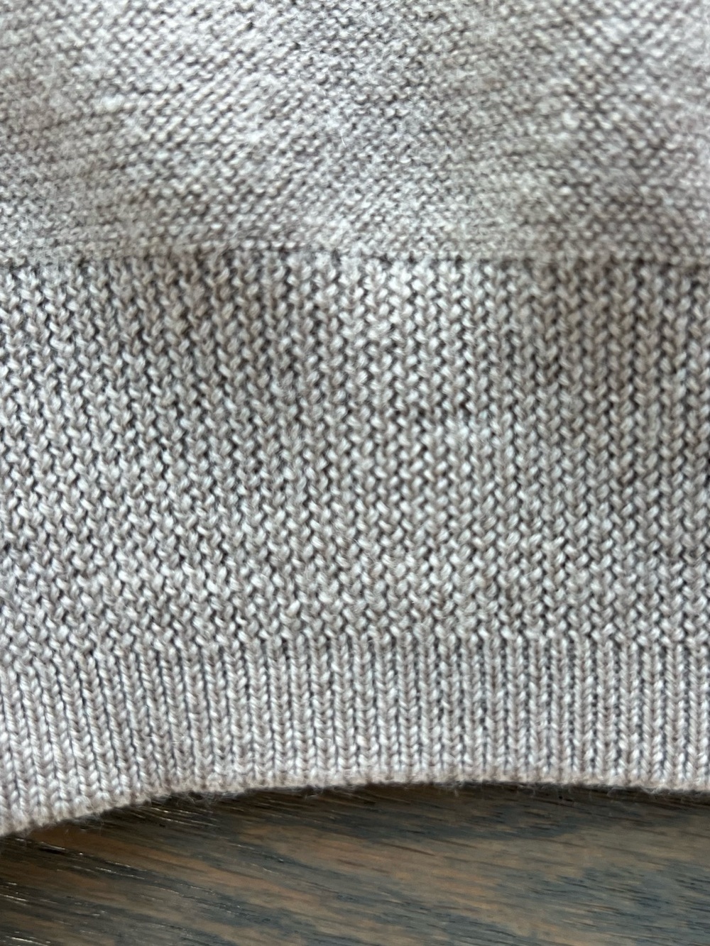 R Label 100% Wool Batwing Dolman Sweater Taupe S/M - Picture 7 of 10